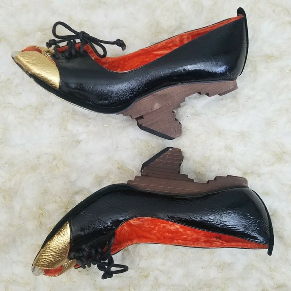 Irregular Choice Shoes - Sz 38 Witchy Irregular Choice Wedges Leather